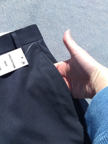 NWT Lauren Ralph Lauren Dress Pants Men's Size 42 X 30 Navy Blue Flat Front - Picture 8 of 11