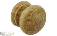 OAK WOOD FINISH SOLID WOODED KNOB Â¯ 39mm, 44mm, 48mm UNFINISHED + M4x40mm BOLTS