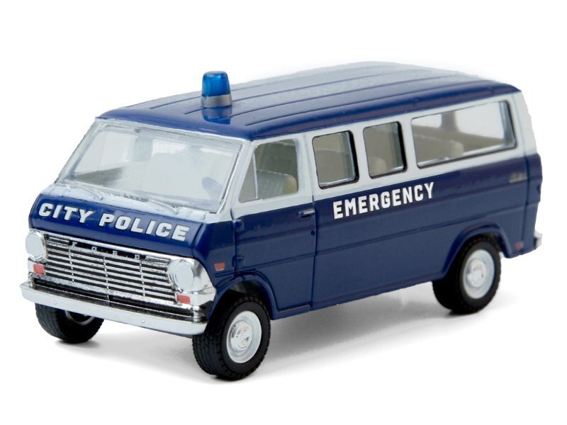 FORD Club  Wagon - City Police - 1969 - blue / white - Greenlight 1:64