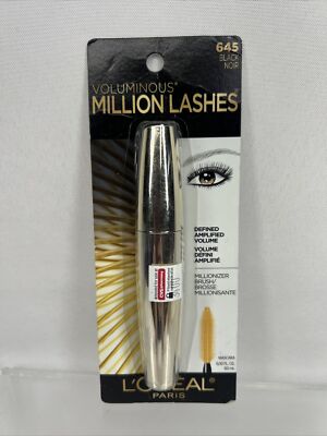 645 Black L'Oreal Voluminous Million Lashes Washable Mascara COMBINE SHIP
