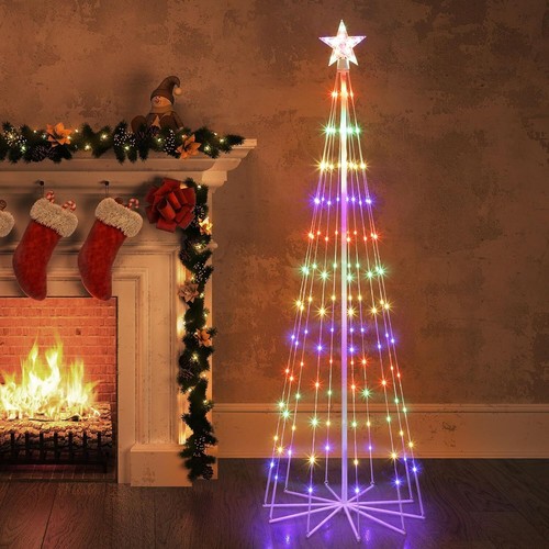 6FT Multicolor LED Animated Outdoor Christmas Tree w/8 Modes for Xmas Yard Decor - Picture 6 of 7