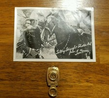 Very rare Tom Mix Ralston straight shooter magnifying glass and Compass toy