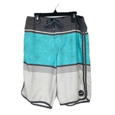 O'Neill Shorts Men 28 Grey Blue Swimwear Beach Bottoms Board Surf Activewear
