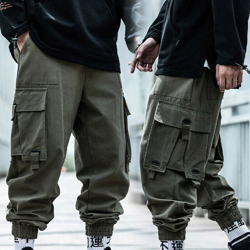 Men's Casual Loose Fitting Overalls Hip-Hop Trendy Leggings Harlan Pants