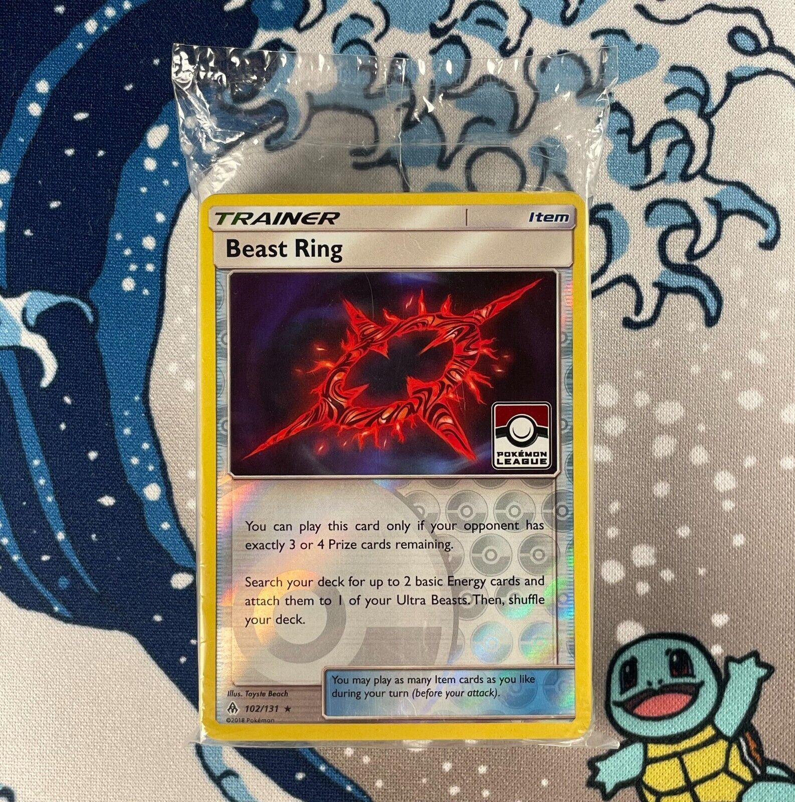 Beast Ring 102a/131 Pokemon League Promo Sun & Moon Pokemon Card NEW/SEALED