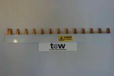 100A Copper insulated Busbar for Domestic Consumer Unit Boards suit single phase