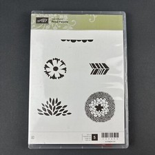 Stampin Up PETAL PARADE Rubber Stamp Set 5 Stamps Flower Floral Garden