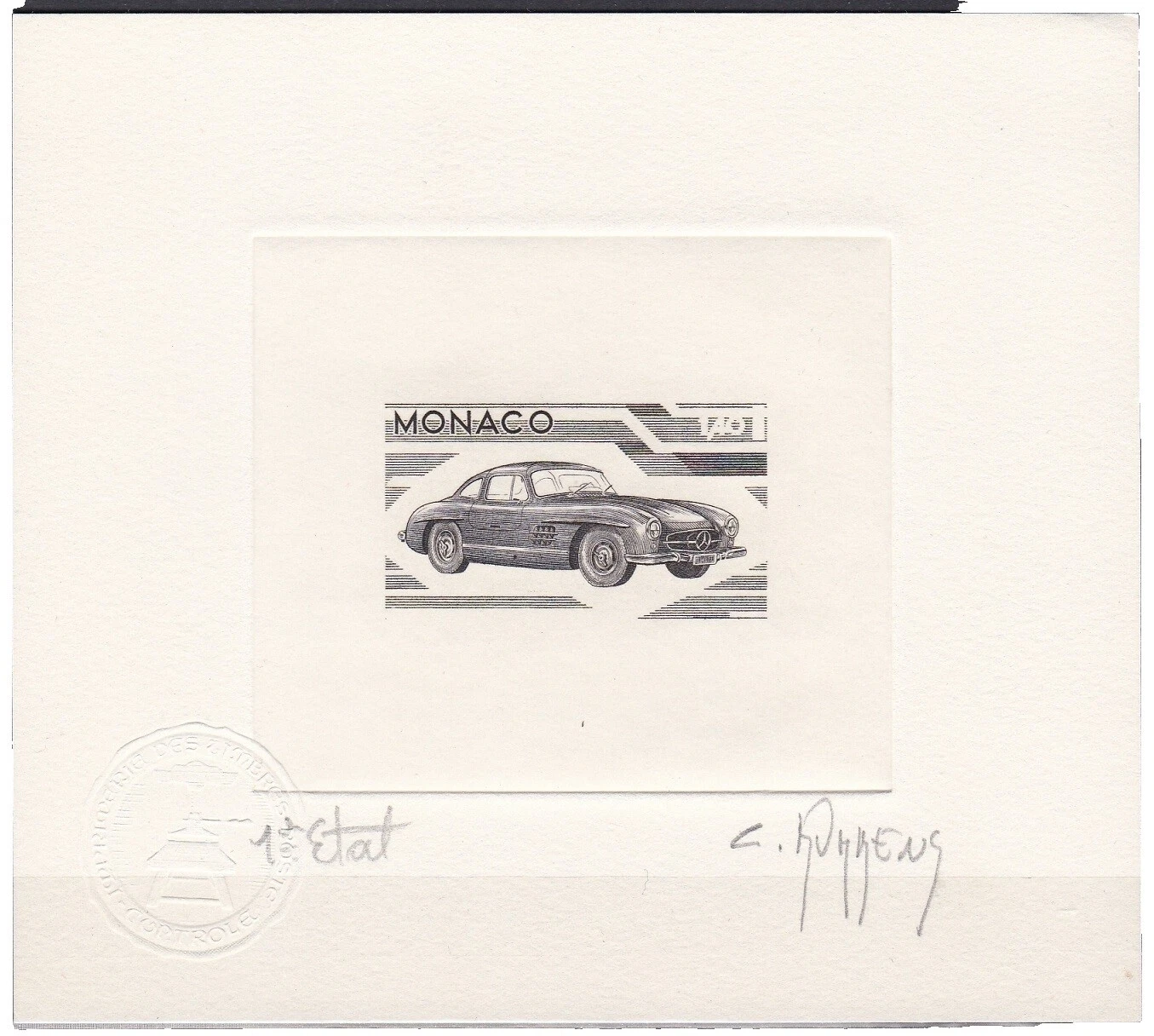 Cars Proof, Essay Monacan Stamps