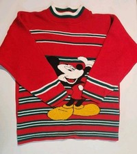 Vintage Mickey Mouse Sweater Disney Sweatshirt 1980s Retired RARE Magic Kingdom