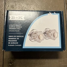 B & K  2-Handle Knob Shower Stall Faucet Replacement Acrylic 126-014 B&K 126-014
