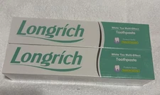 Longrich Toothpaste WhiteTea,Fluoride Free,Deep Cleaning Jumbo Size(2 Pack) 200g