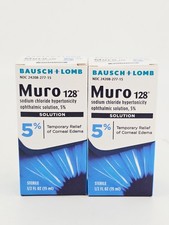 Bausch Lomb Muro 128 Sodium Chloride Hypertonicity Opthalmic Solution Lot of 2