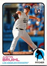 2022 TOPPS HERITAGE BASEBALL #518 JUSTIN BRUIHL RED