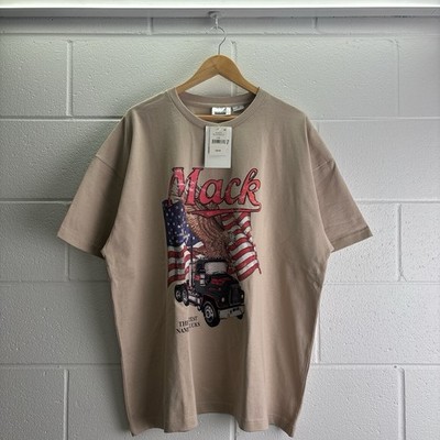 Mack Truck tan t-shirt New with tags size L/XL oversized fit