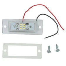 Bumper Roll Pan w/LED License Plate Light For 67-72 Ford F100 F250 Fleetside