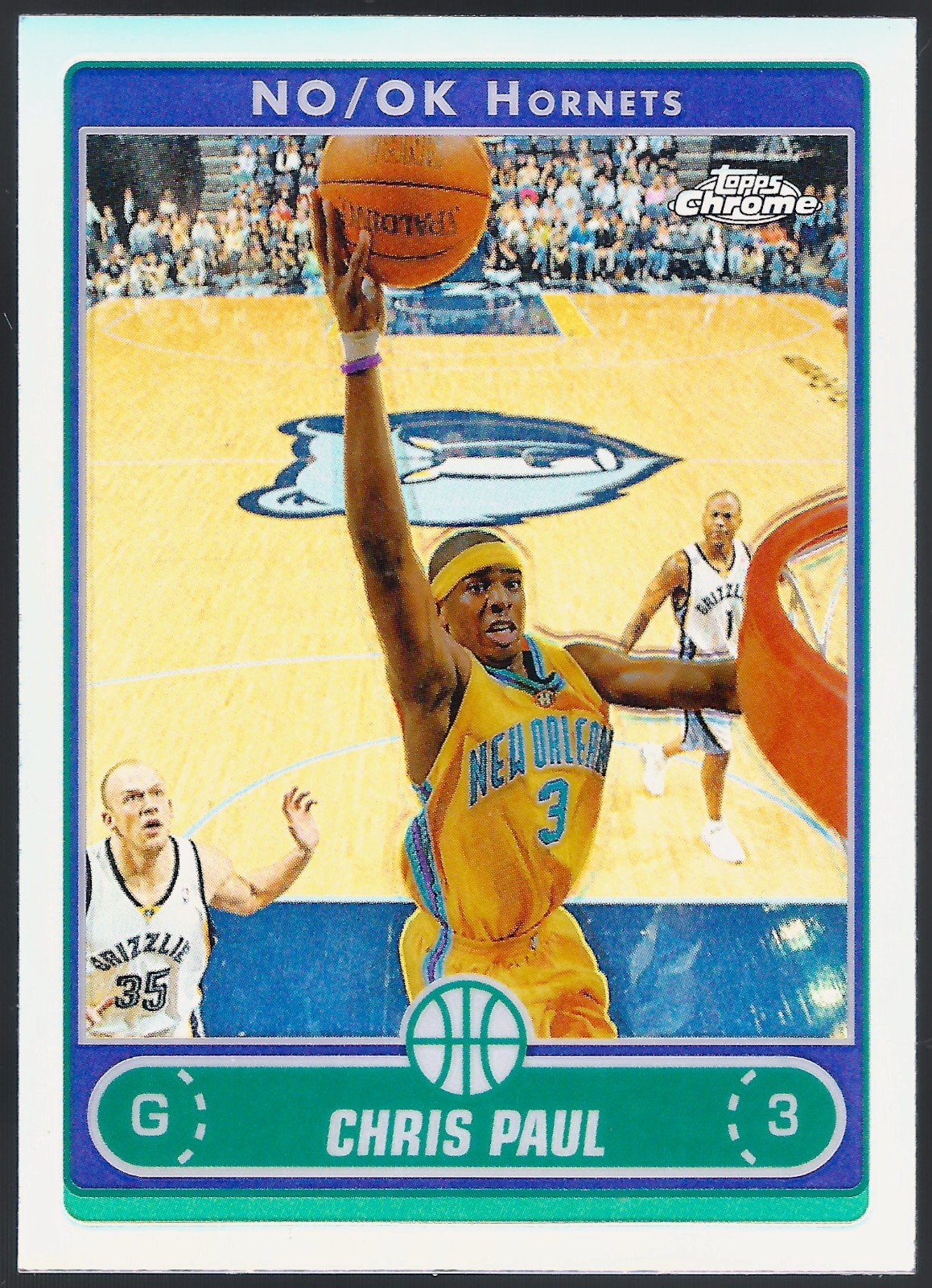2006-07 Topps Chrome Refractor Chris Paul Parallel Card #3