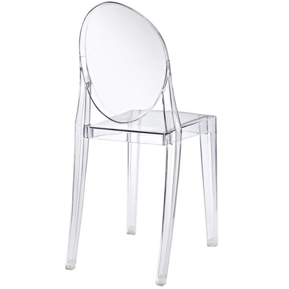 Modway Casper 19" Modern Plastic Dining Side Chair in Clear Finish - Image 4 of 4