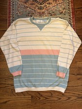 Vintage 80s/90s Knit Pastel Athleisure Women's Sweater Size Small