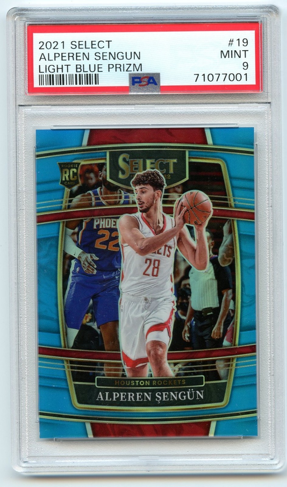 2021-22  Select Prizm Alperen Sengun Concourse Light Blue RC  #201/299 PSA 9