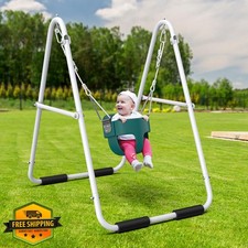 Hapfan Toddler Swing with Stand Indoor Outdoor Baby Seat 55lbs