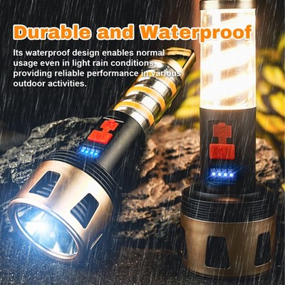 Multifunctional LED Flashlight Portable Camping Light Waterproof Support 4 RTEW