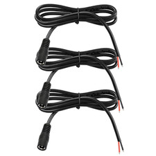 3PCS 1M/3.3FT 22AWG DC Power Pigtail Barrel Plug 2.1Mm X 5.5Mm Female Connector