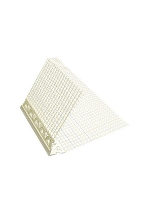Eckwinkel 100 x 150 mm mit Abzugskante spitz 3 mm Gewebewinkel 10x15 cm