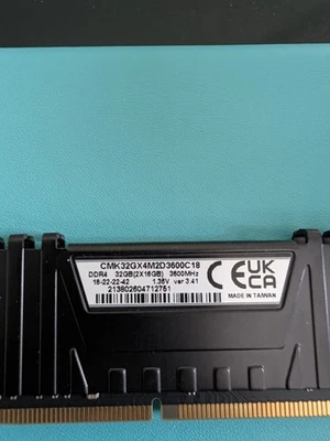 32GB DDR4 3600 CL16 listing on ebay