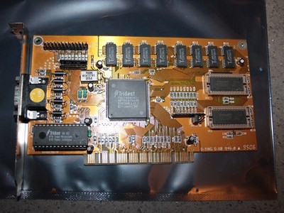 Trident 2 MB TGUI9440 TGUI9440AGi PCI Grafikkarte FUNKTIONIERT