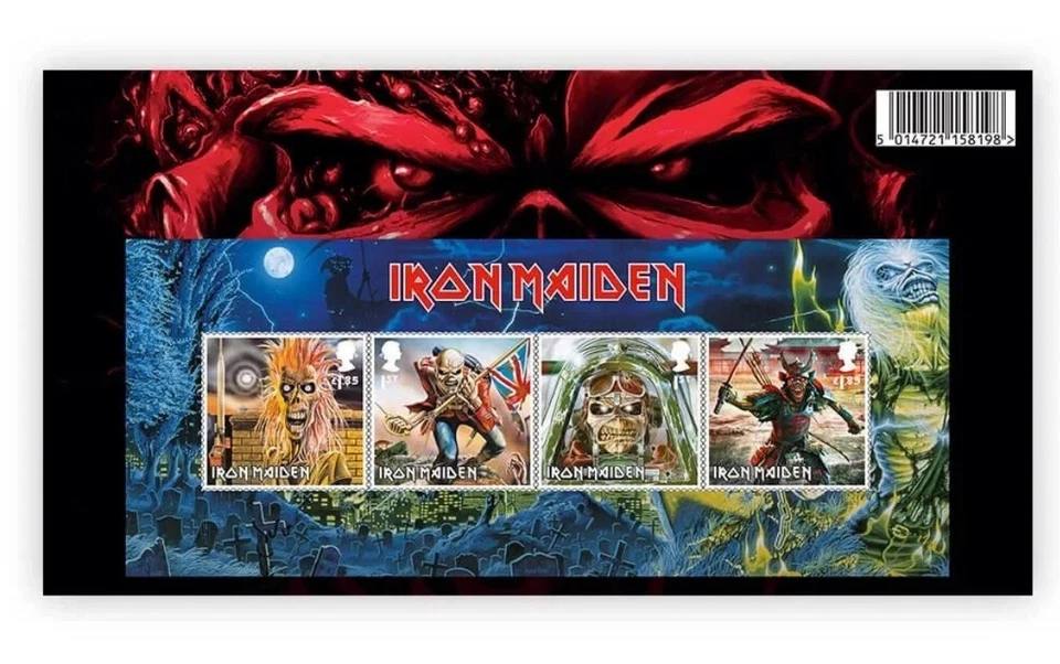Royal Mail Iron Maiden 2023 Presentation 12 Mint Stamp Set - Image 3 of 4