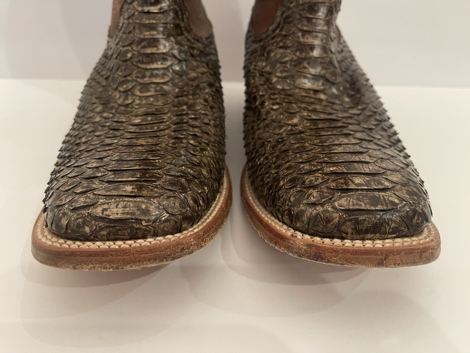 CODY JAMES EXOTIC PYTHON WESTERN BROAD SQUARE TOE… - image 3