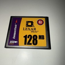 Lexar Media Compact Flash Memory Card 128MB - Pre-Owned - TESTED