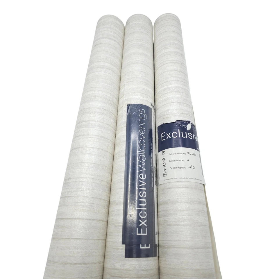 Exclusivo Papel Pintado Patrón Gris Claro # FD24928 Juego de 3 Rollos 10M x 52cm Cada uno Foto 4 de 4
