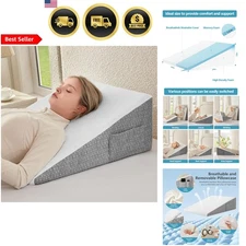 Wedge Pillow for Sleeping Support Bed Wedge Memory Foam Cushion 24x24x10