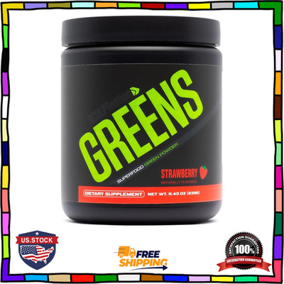 by V Shred Greens Strawberry - Premium Greens Powder & Superfood Blend with C...