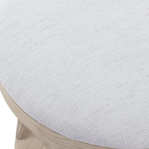 Uttermost 24076 Dennen 18"W Pine Accent Stool - Off White / Oak - Picture 3 of 7