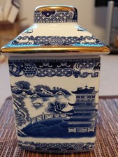 Wade Ceramics Blue Willow Pattern Tea Caddy By Ringtons Ltd