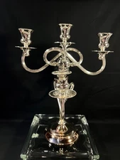 VTG Oneida Wm. A. Rogers Silver Plate 5-Light Candle Holder 12” Candelabra