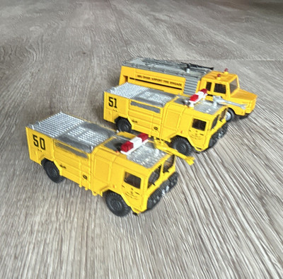 Abu Dhabi Airport Fire Brigade ICAO Task Force 3x Fire Trucks Konvolut 1:87