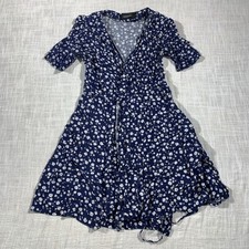 Mink Pink Floral Print Wrap Dress XS