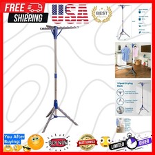 Steel Tripod 64-Inch Folding Clothes Drying Rack Space-Saving Collapsable C...