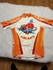 Cannondale Saeco “Unchained Liberate” Short Sleeve Jersey 3/4 Zip Size M Exc Cnd