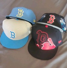 Boston Red Sox Hat Club Exclusive New Era 59Fifty Collection 7-5/8 Three Hat Lot