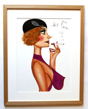 Alek SANDER " Naive Madame Dior "  Öl auf Karton 2026, handsigniert, gerahmt !