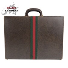 Borsa da lavoro Gucci vintage linea sherry in pelle bauletto marrone usata