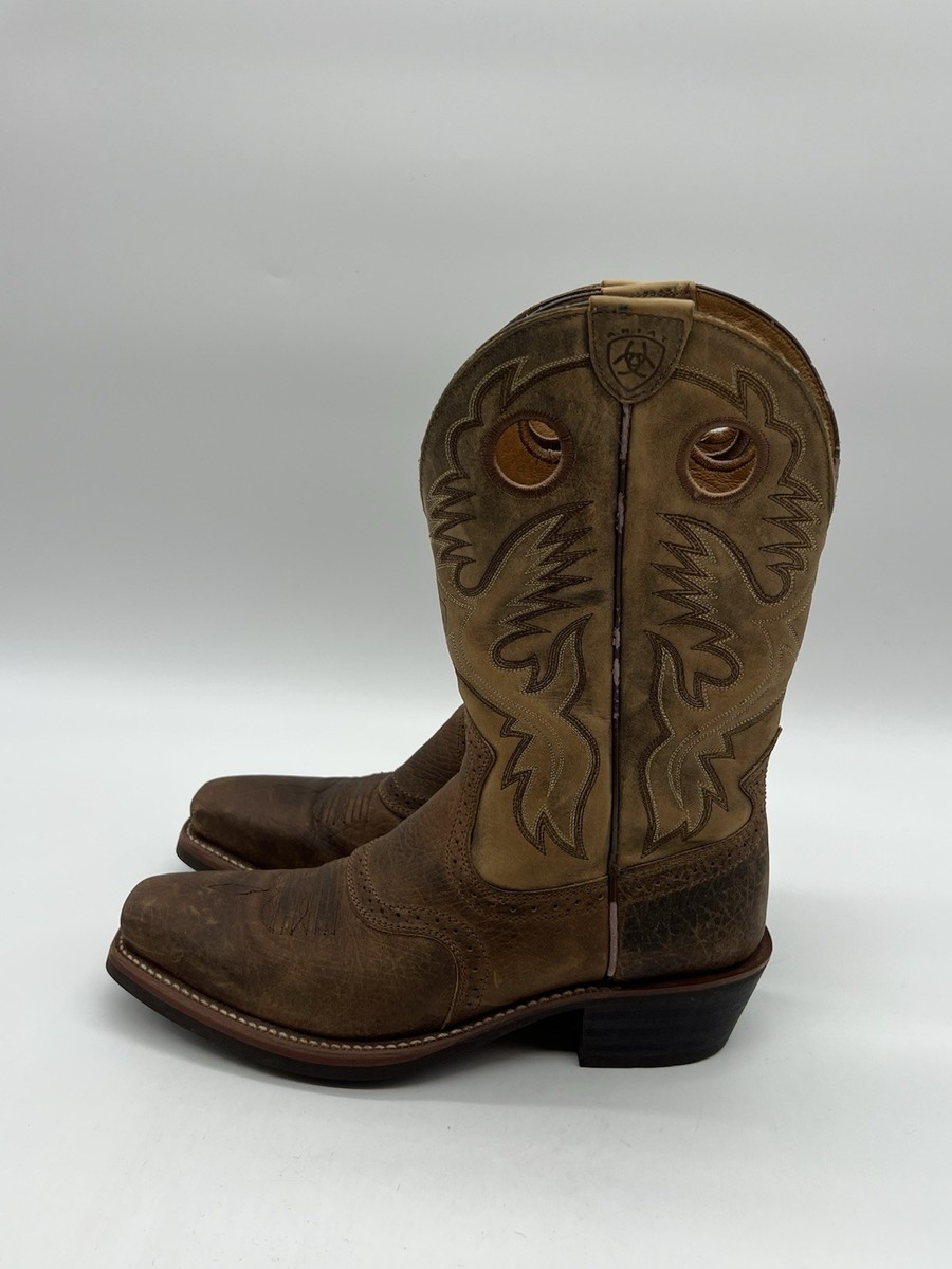 Ariat Heritage Roughstock Men 11D Brown Leather Cowboy  display picture 3