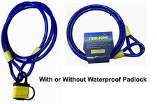 Image of Braided Steel Security Cable 1.8M x 10MM With/Without Waterproof Padlock, Bikes