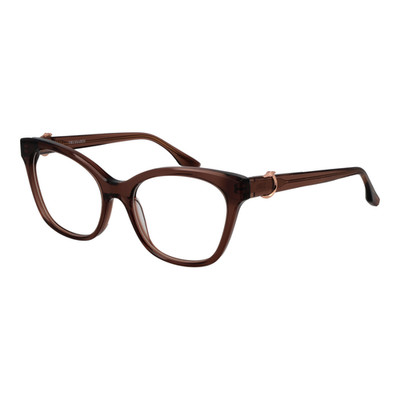 Trussardi TSW6028 T01 Designer Lunettes Femmes Marron Oeil de Chat 55mm