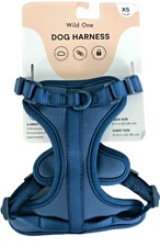 Wild One XS Dog Harness Blue Chihuahua Yorkie Pomeranian Neck 9-11" Chest 13-16"