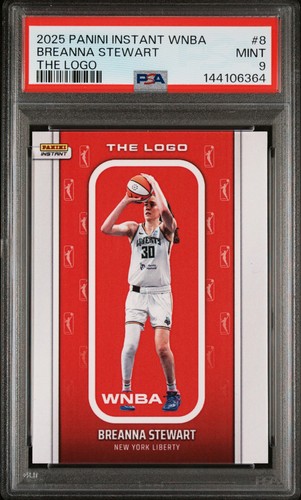 2025 Panini Instant WNBA Breanna Stewart THE LOGO Print Run /1447 PSA 9 POP 1